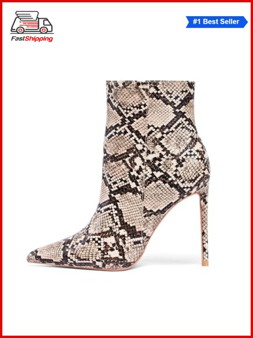 ✨Elisabet Tang Women Pointed Toe 4 inch Stiletto High Heel Ankle Booties Side